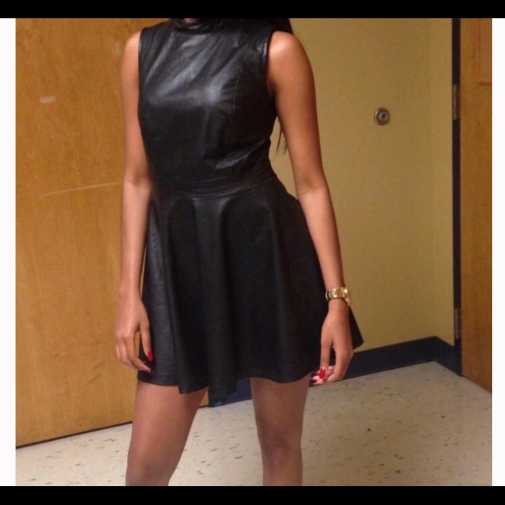 Leather dress
